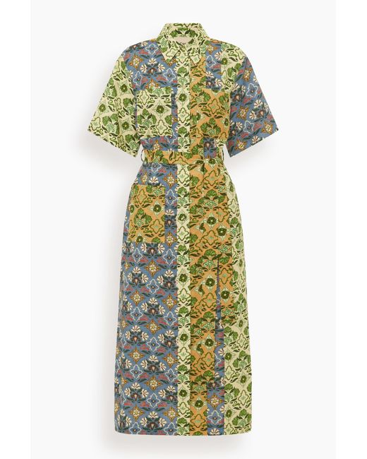 ALMAIS Women's Green Ali Spliced Shirtdress - seucardapiopratico.com.br