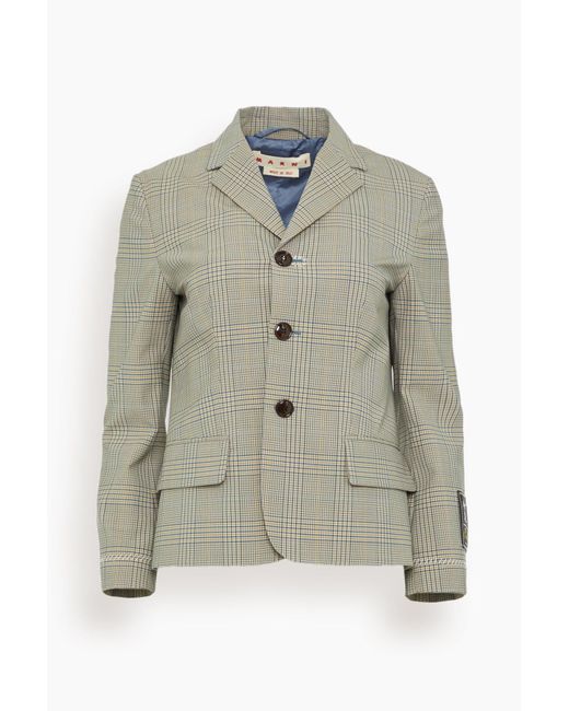 Marni Gray Prince Of Wales Jacket