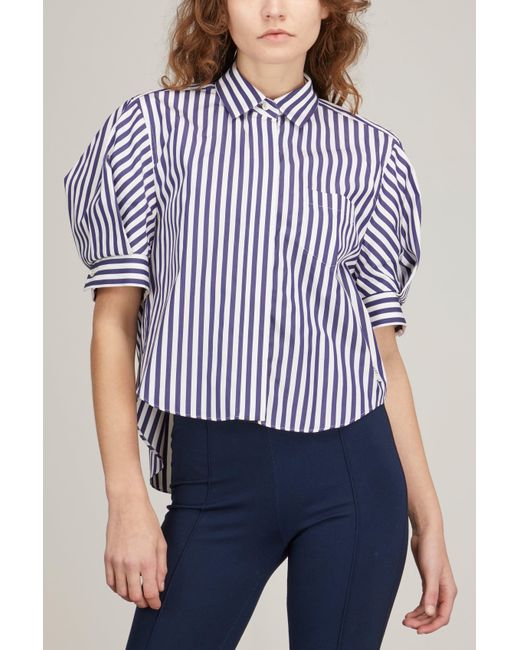 Sacai Thomas Mason / Cotton Poplin Shirt in Blue | Lyst Canada