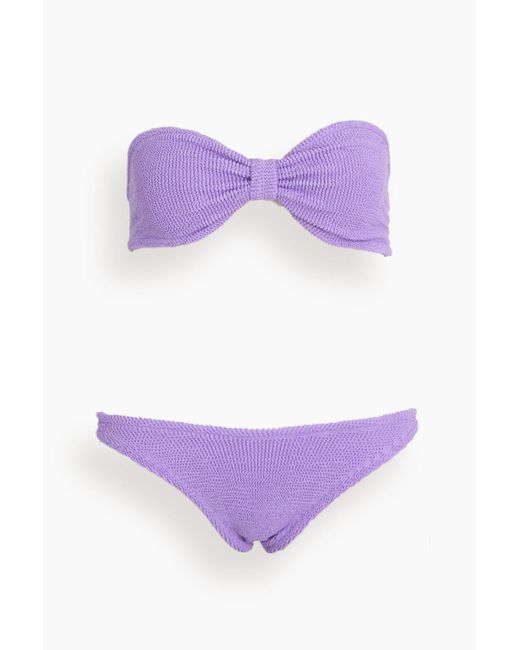Hunza G Synthetic Jean Bikini in Purple - Lyst