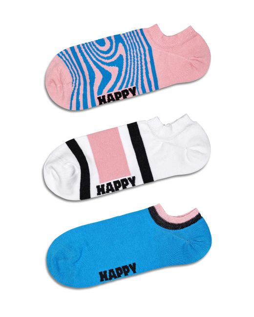 Happy Socks Blue Hellrosa 3er-Pack Dizzy Socken zum Ausgehen