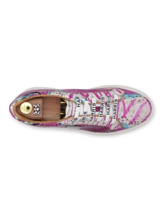 Harris Shoes 1913 Purple Python Sneakers for men