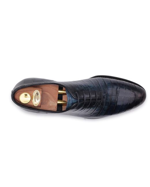 Harris Shoes 1913 Black Crocodrillo Stringed for men
