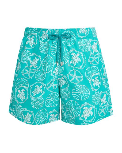 Vilebrequin Blue Turtle Print Moorea Swim Shorts for men