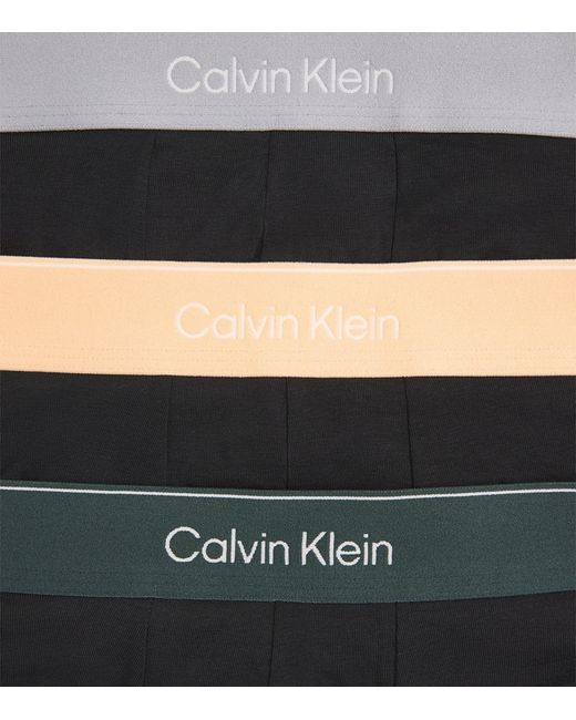 Calvin Klein Black Cotton Stretch Icon Trunks for men