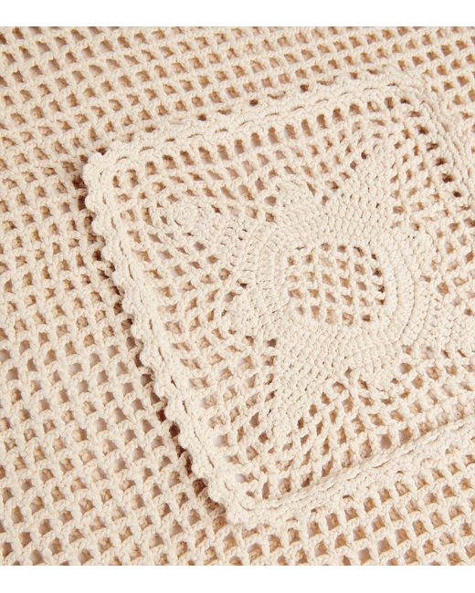 Nanushka Natural Crochet Myrtille Tank Top