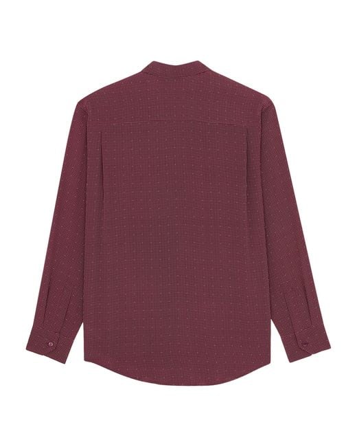 Saint Laurent Purple Silk Cassandre Shirt for men