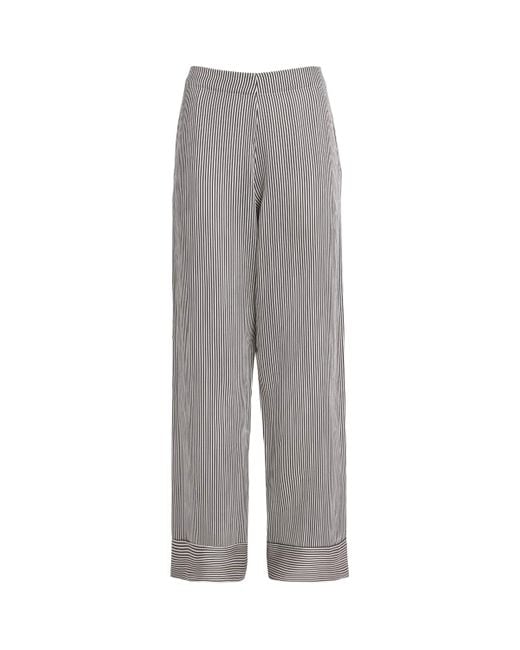 Fabiana Filippi Gray Striped Trousers