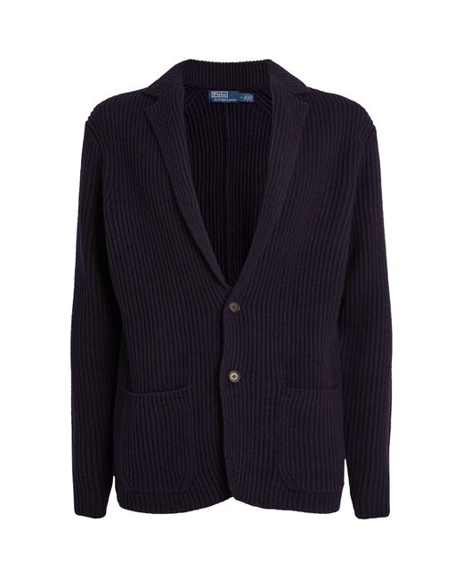 Polo Ralph Lauren Blue Wool-blend Notch-collar Cardigan for men