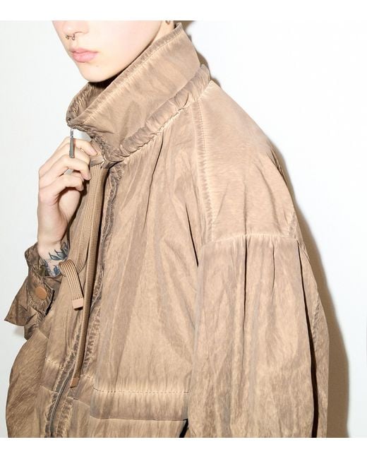 MAX&Co. Natural Oversized Zip-Up Jacket