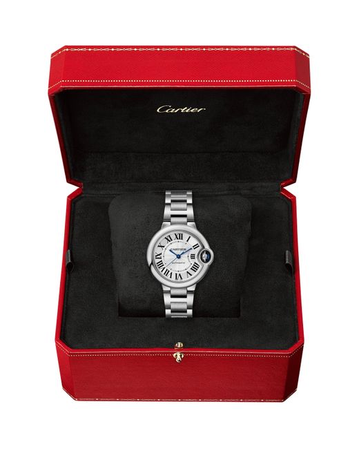 Cartier Metallic Stainless Steel Ballon Bleu De Watch 33Mm