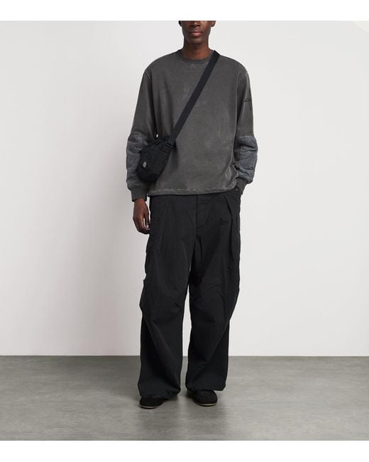 Stone Island Gray Cotton Dyed Vanisé Sweatshirt for men