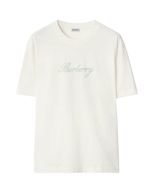 Burberry White Rain Or Shine Knight T-Shirt for men