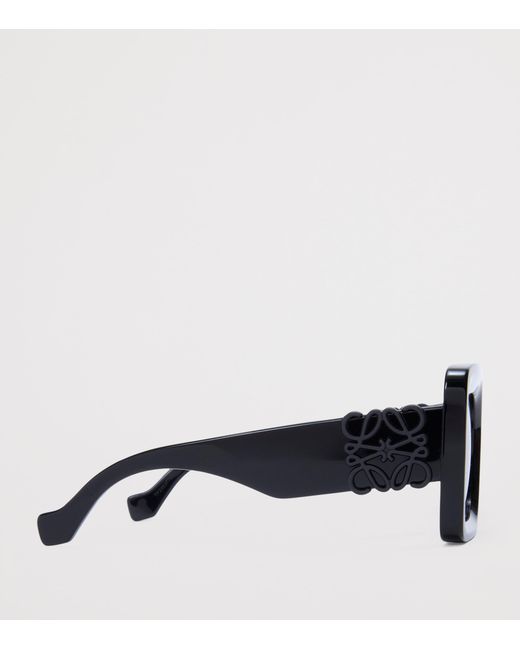 Loewe Black Bevelled Square Sunglasses