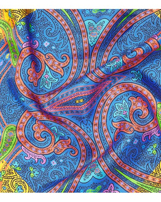 Foulard En Soie Et Lin Motif Paisley Multicolore – Style Ascot Pour Homme – Neuf Sans étiquette
