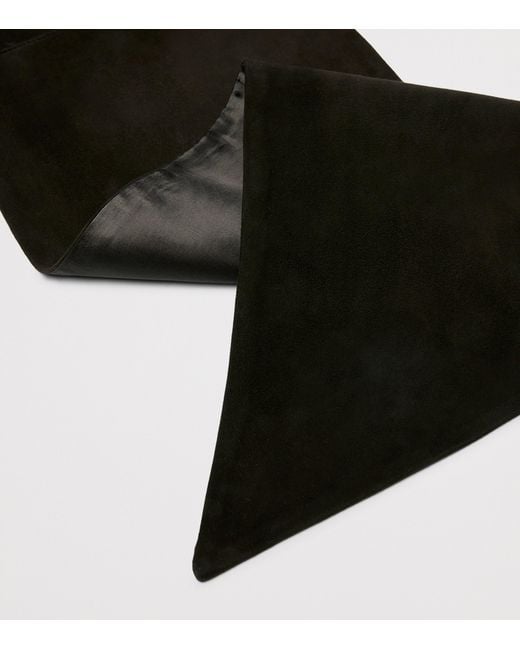 Max Mara Black Suede Scarf