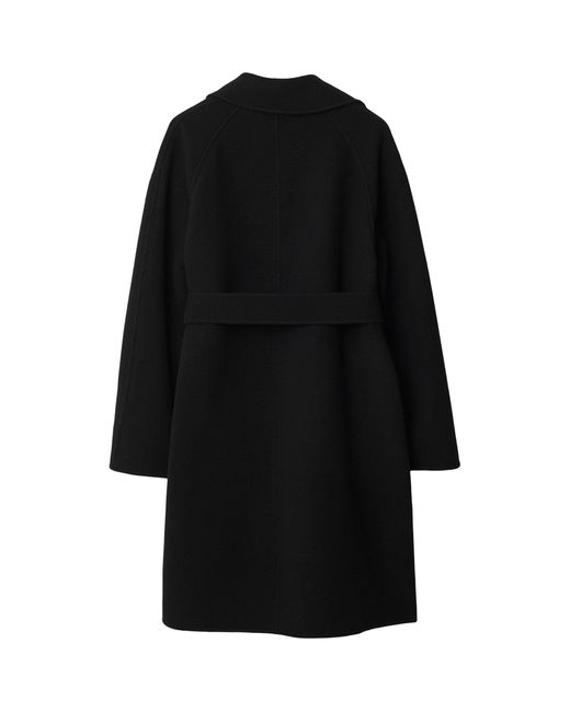 Burberry Black Cashmere Belted Coat