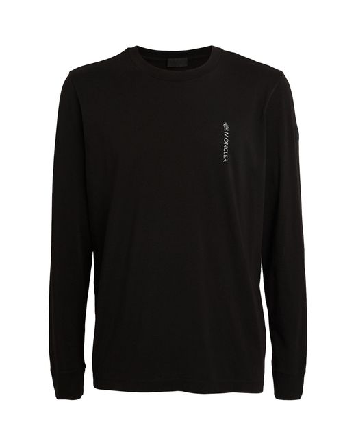 Moncler Black Reflective Long-sleeve T-shirt for men