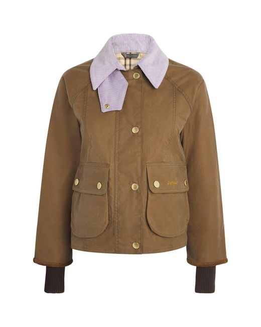Barbour Brown Waxed Cropped Beadnell Jacket