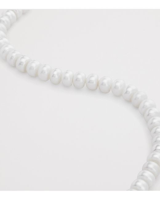 Monica Vinader White Vermeil And Pearl Nomade Bracelet