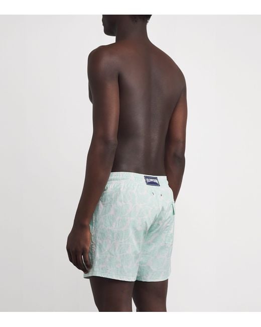Vilebrequin Blue Printed Moorise Swim Shorts for men
