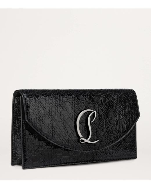 Christian Louboutin Black Loubi54 Leather Clutch Bag