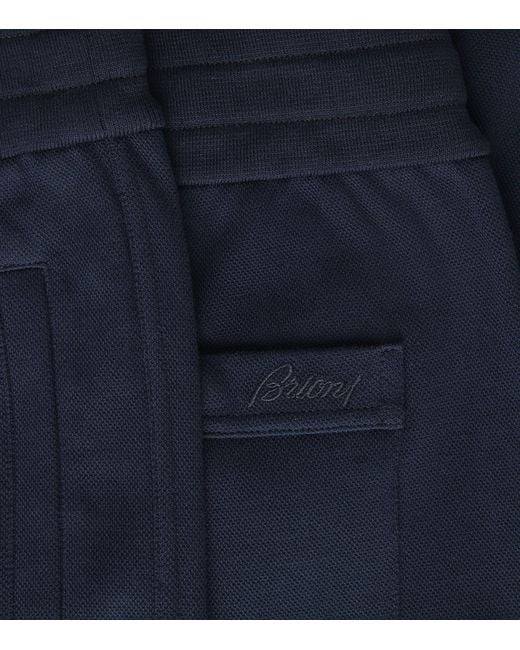 Brioni Blue Cotton-Blend Sweatpants for men