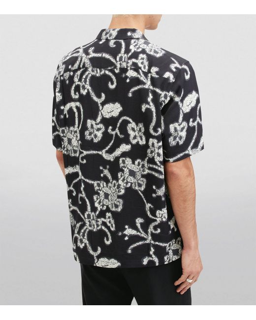 AllSaints Black Webs Short-sleeve Shirt for men