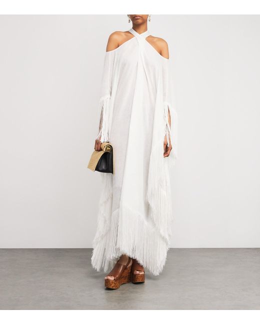 ‎Taller Marmo White Linen Bambolino Kaftan