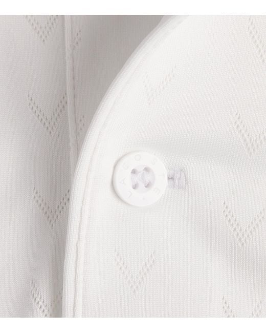 Lacoste White Tennis Heritage Ultra-Dry Stretch Polo Shirt for men