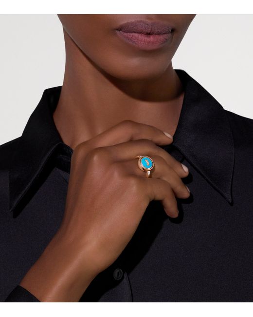 Pomellato Metallic Diamond And Pom Pom Dot Ring