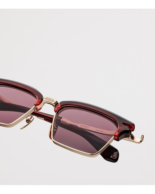 Jacques Marie Mage Purple Alin Rectangle Sunglasses