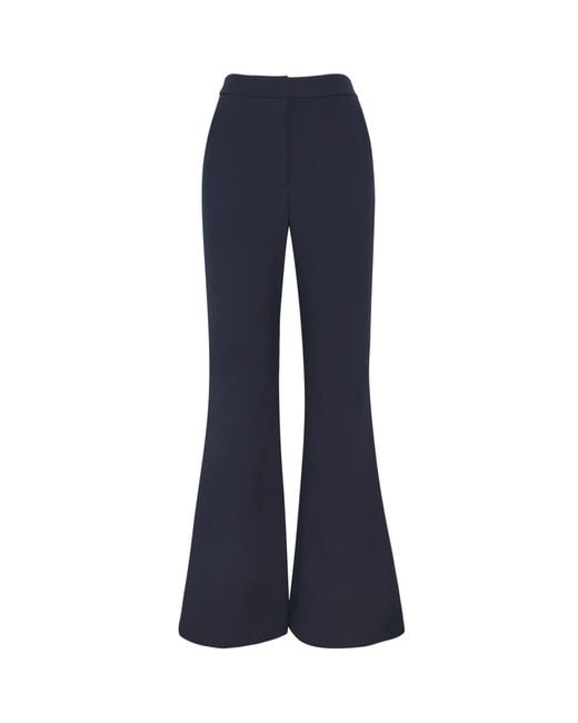 Veronica Beard Blue Arden Flared Trousers