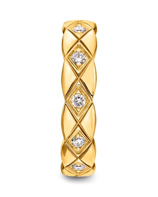 Chanel Metallic And Diamond Coco Crush Single Earring