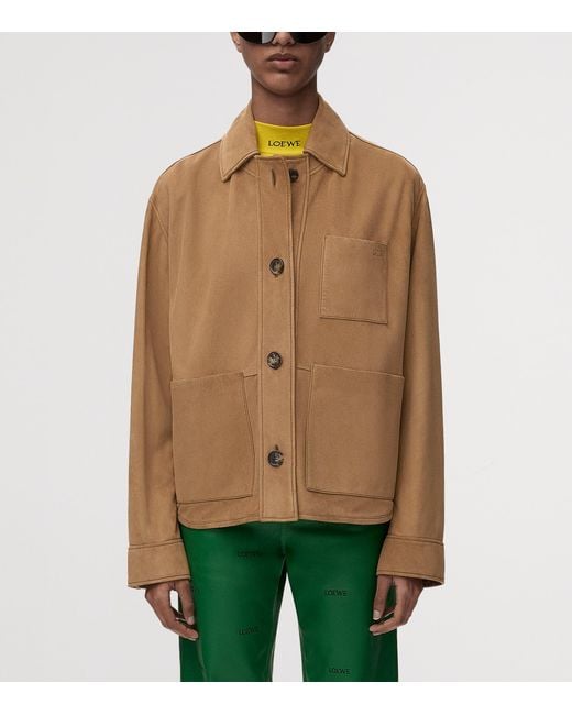 Loewe Brown Suede Workwear Jacket
