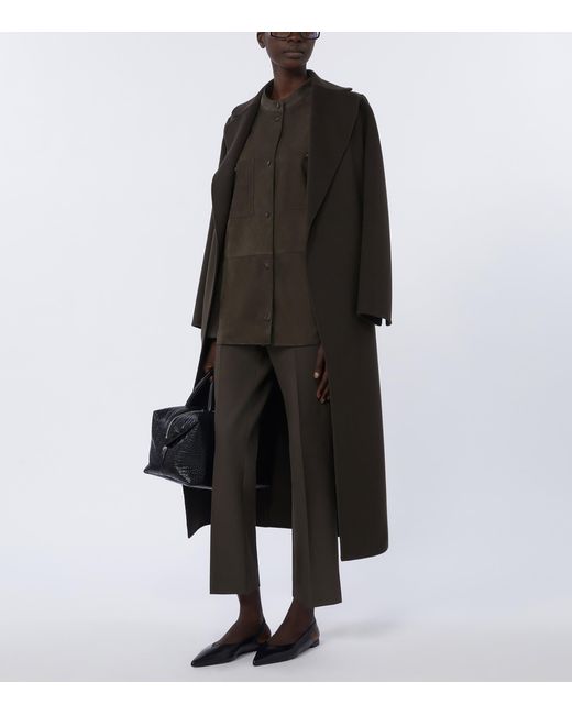 Max Mara Brown Suede Overshirt