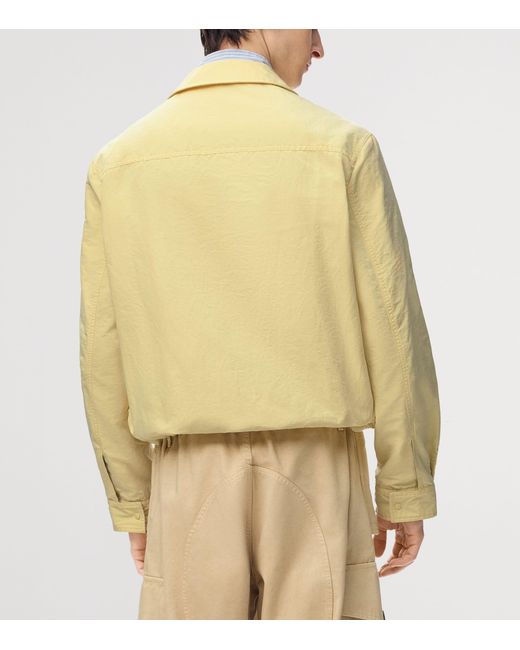 Loewe Yellow Canvas Zip-Up Jacket for men