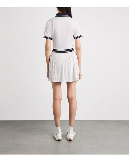 Varley White Jersey Draya Court Mini Dress