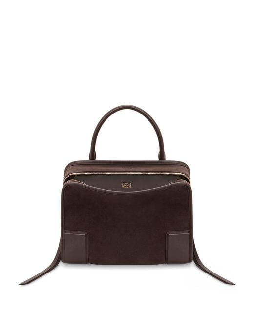 Loewe Brown Medium Suede Amazona 180 Top-Handle Bag