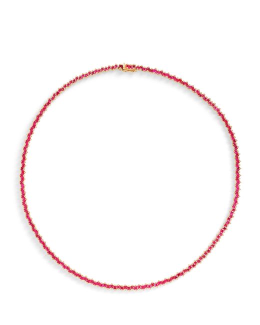 Suzanne Kalan Red And Ruby Princess Tennis Necklace