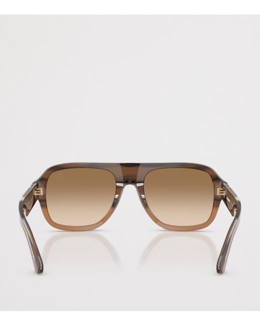 Burberry Brown Pilot Sunglasses for men