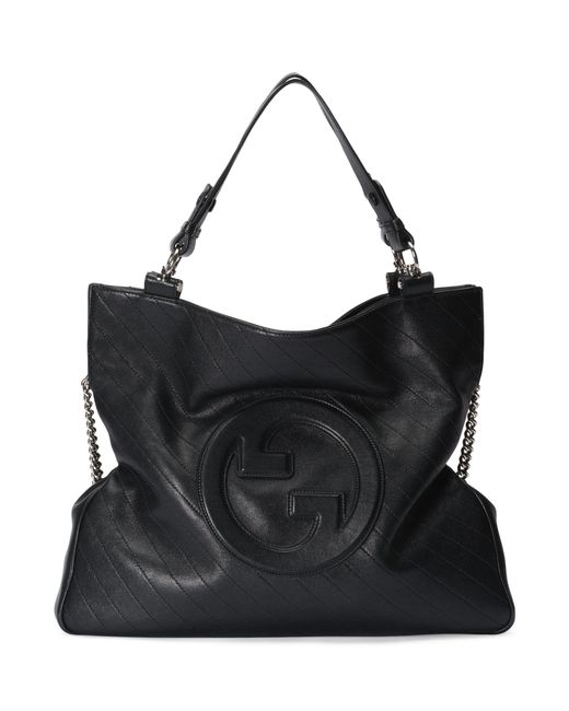 Gucci Black Medium Leather Blondie Tote Bag
