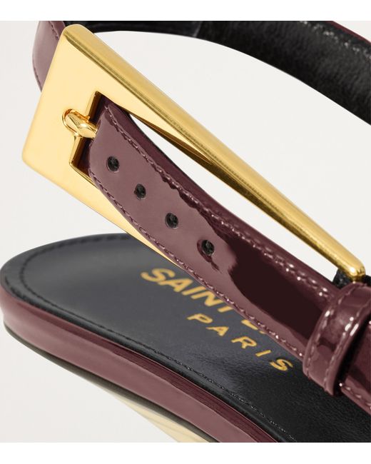 Saint Laurent Red Patent Leather Lee Slingback Pumps 75
