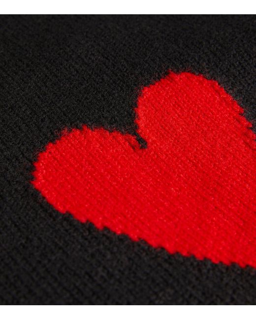 AMI Black Virgin Wool Ami De Coeur Sweater for men