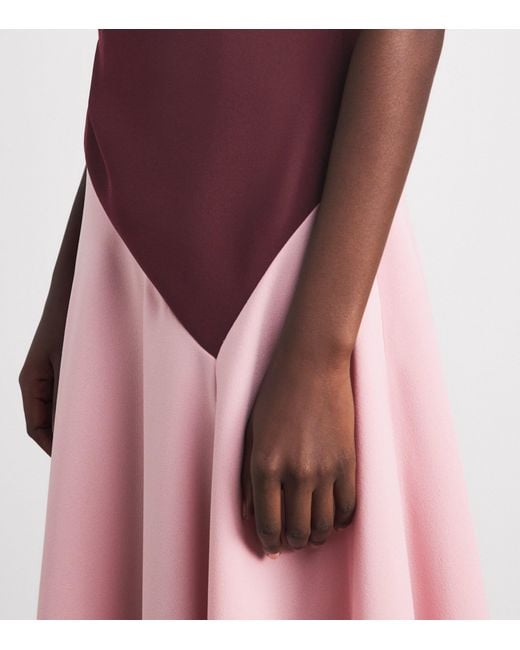 Roksanda Purple Crepe One-Shoulder Oryn Midi Dress