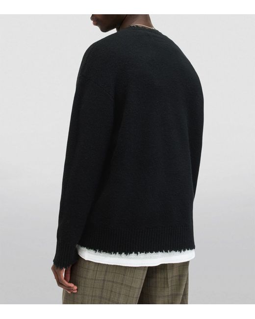 AllSaints Black Tiago Crew-neck Sweater for men