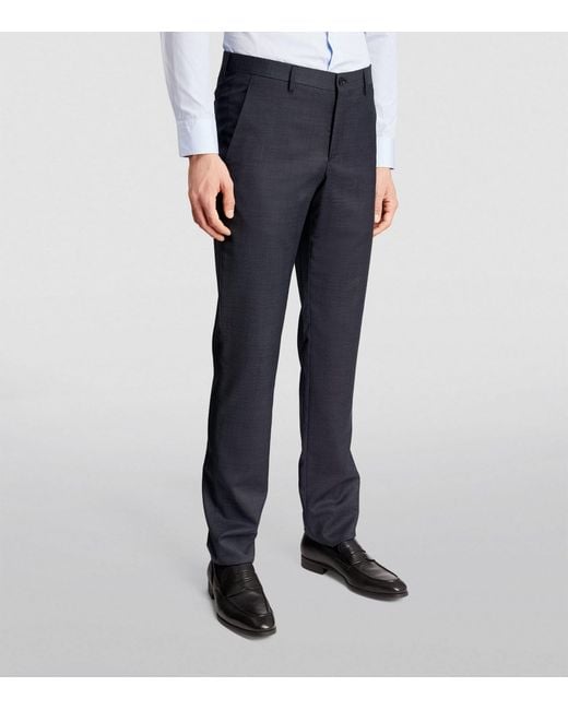 Giorgio Armani Blue Wool Single-breasted Two-piece Suit for men