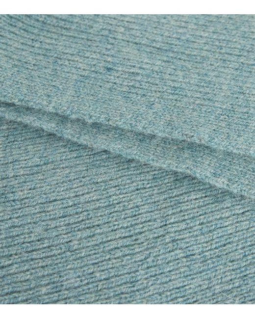 Le Bonnet Green Lambswool Classic Scarf for men