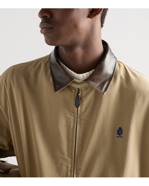 Prada Natural Cotton Bomber Jacket for men