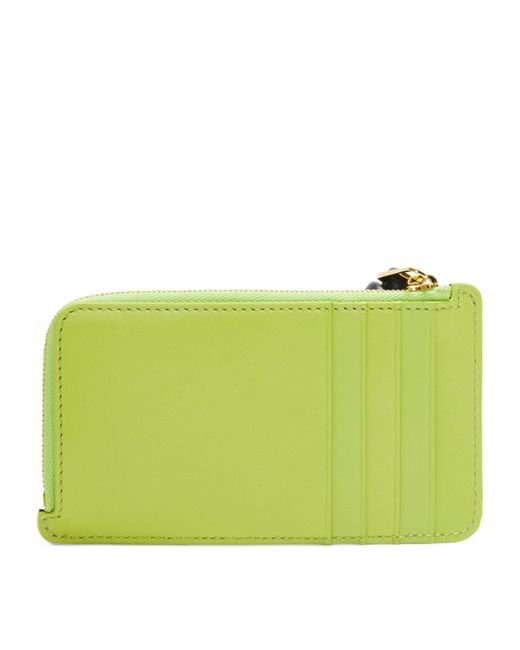 BESTVECH Women's PU Leather Plaid Card Holder Wallet - Green Nubuck Zipper Coin Purse - View #3
